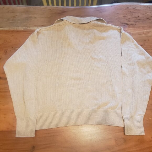 New Old Navy Men's Beige Collared Sweater - Picture 3 of 4
